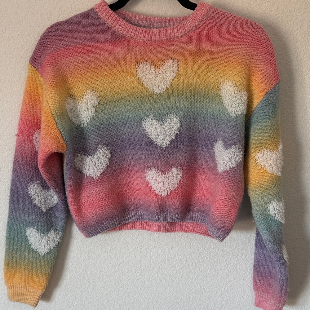 Multicolor Heart Sweater